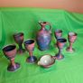 Michael Kennedy Sligo Studio Pottery Set  Large Jug + 6 Goblets + Creamer | Irish Studio Ceramics Image 3