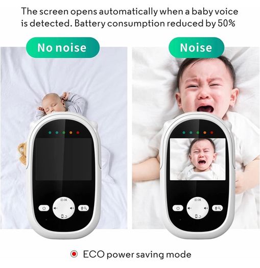Baby monitor with camera and night vision, Video Baby Monitor no Wifi, Rechargeable Battery, 2 Way Audio Talk, Lullabye music (2.4 inches)