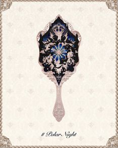 Flower Knows Little Angel Collection Hand Mirror in Polar Night