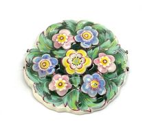 Vintage Rosenthal Porcelain Brooch