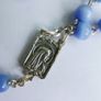 Vintage Rosary With Blue Beads and Rosary Pouch Image 4