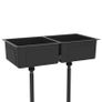 Handmade Kitchen Sink with Strainer Black Stainless Steel Image 3