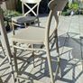 Siesta cross bar Garden high stools x 4 and table taupe Image 3