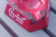Britvic enamel Currans of Clonmel ashtray