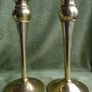 Vintage Solid Brass Pair of Candlestick Holders Image 2