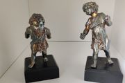 Metal sculpture Boy and Girl