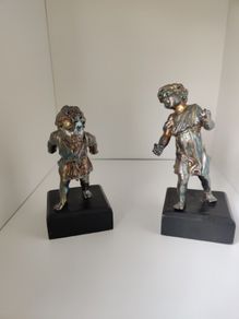 Metal sculpture Boy and Girl