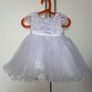 Baby girl white Christening or Flower Dress Image 2