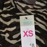 Primark Zebra Print Sheer Mesh Long Sleeve Top - XS - New with Tags Image 4