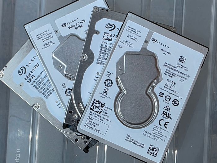 1TB and three 500gb slim 2.5 hard drives