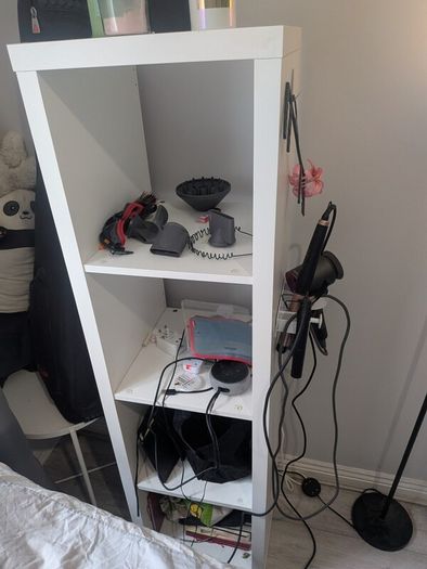 White IKEA 1x4 Storage Unit