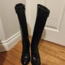Black Leather Knee High Boots Italian Image 4