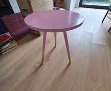 Pink side table, great for kids room or retro sitting room!