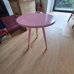 Pink side table, great for kids room or retro sitting room!