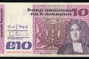 IRELAND - 10 Pounds Punt Banknote 04.04.1986 P-72b Central Bank of Ireland (XF)