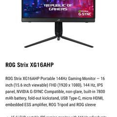 ROG Strix XG16AHP Portable 144Hz Gaming Monitor
