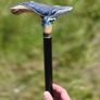 Unique Handmade Walking Stick, Blue Whale Handle, Never Used Image 9