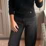 Lucy Nagle 100% cashmere black one shoulder jumper Image 2