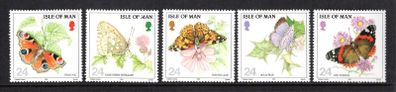 1993 Isle of Man Butterflies Commemorative Stamps Mint Never Hinged (MNH)