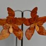 Marbled Orange 3D Tiger Lily Resin Earrings Image 10