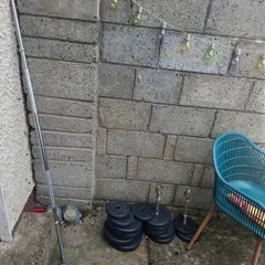 dumbell and barbell set
