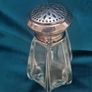 Vintage x large  1950s Silver Crystal Salt Cellar Image 2