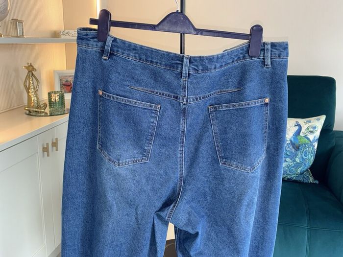 Ladies Simply Be Mid Blue Barrel Leg Jeans