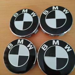 Brand New BMW Black and White Center Cap's 68mm x 4