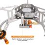 Windproof Camping Gas Stove - Odoland Portable Collapsible Outdoor Camping Stove with Piezo Ignition Backpacking Stove for Outdoor Cooking Hiking Picnic and Trekking (FREE POSTAGE) Image 3
