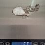 925 Vintage sterling silver necklace with MOP pendant Image 7
