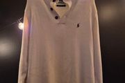 Polo Ralph Lauren Cream Button Collar Knit Jumper