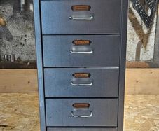steel set of vintage drawers