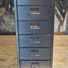 steel set of vintage drawers