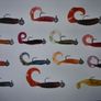 No#20 - New - Set of 14pcs mix colour Mini soft lures 5cm and 7cm on jig heads No 1/0 and 2/0 - Pike Perch Trout Salmon Bass Cod Pollock Image 2