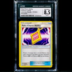 Fairy Charm Ability 171/214 Off-Center CGC 8.5 NM/Mint+ Error Unbroken Bonds Pokemon Card Centre Trainer Uncommon