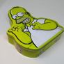 The Simpsons Homer Simpson YELLOW Fun Tin Case Empty Biscuit Tin 2003-04 Image 4