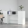 Reception Desk White 180x50x103.5 cm Engineered Wood Image 3