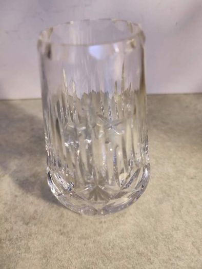 Vintage Small BOHEMIA Glass Vase, Cut Glass Vase, 1950s