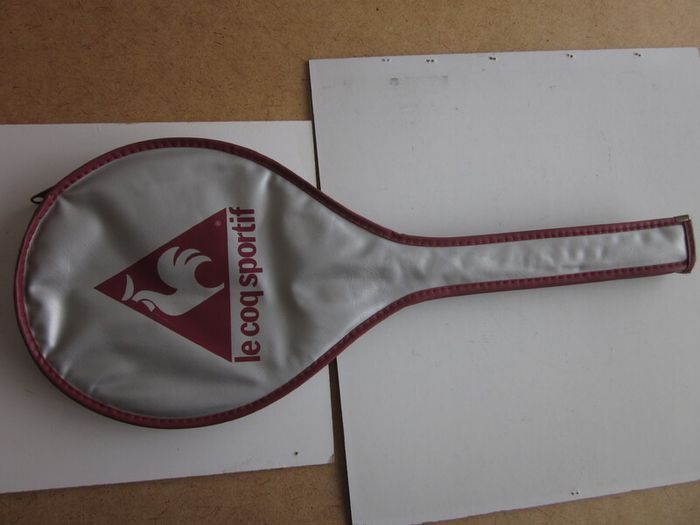 Vintage Le Coq Sportif Wooden Squash Racket with Case