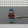 lego the Lone Ranger tlr019 Cavalry Soldier minifigure- Backpack, Black Eyebrows, Crooked Smile Image 2