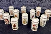 Hummel collection of 14 spice jars