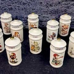 Hummel collection of 14 spice jars