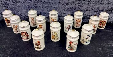 Hummel collection of 14 spice jars