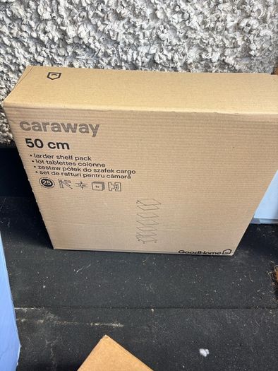 2x 50cm caraway larder shelving set