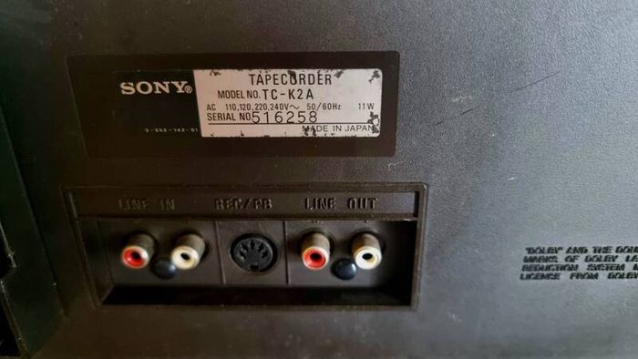 From 1977 Sony TC-K 2 A Cassette deck, Made in Japan.