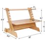 Bamboo Standing Computer Desk Monitor Stand Riser Stand Steady Up Adjustable Height Desktop Laptop Workstation Converter Image 3