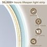 LED Bathroom Mirror 60cm Round Makeup Ensuite Fog Free Demister Vanity Bright Light Dual LED Memory Function Touch Switch Image 8