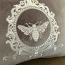 BNWT Bespoke French Inspired Dusty Pink Velvet Cushion Image 2