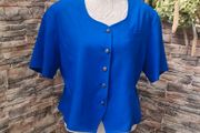 Vintage Royal blue Eastex Short sleeve blazer