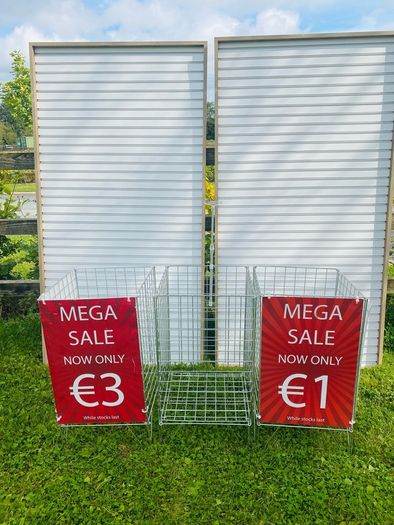 Dump Baskets - Retail Merchandising Display Bins - Like New - Large Quantity